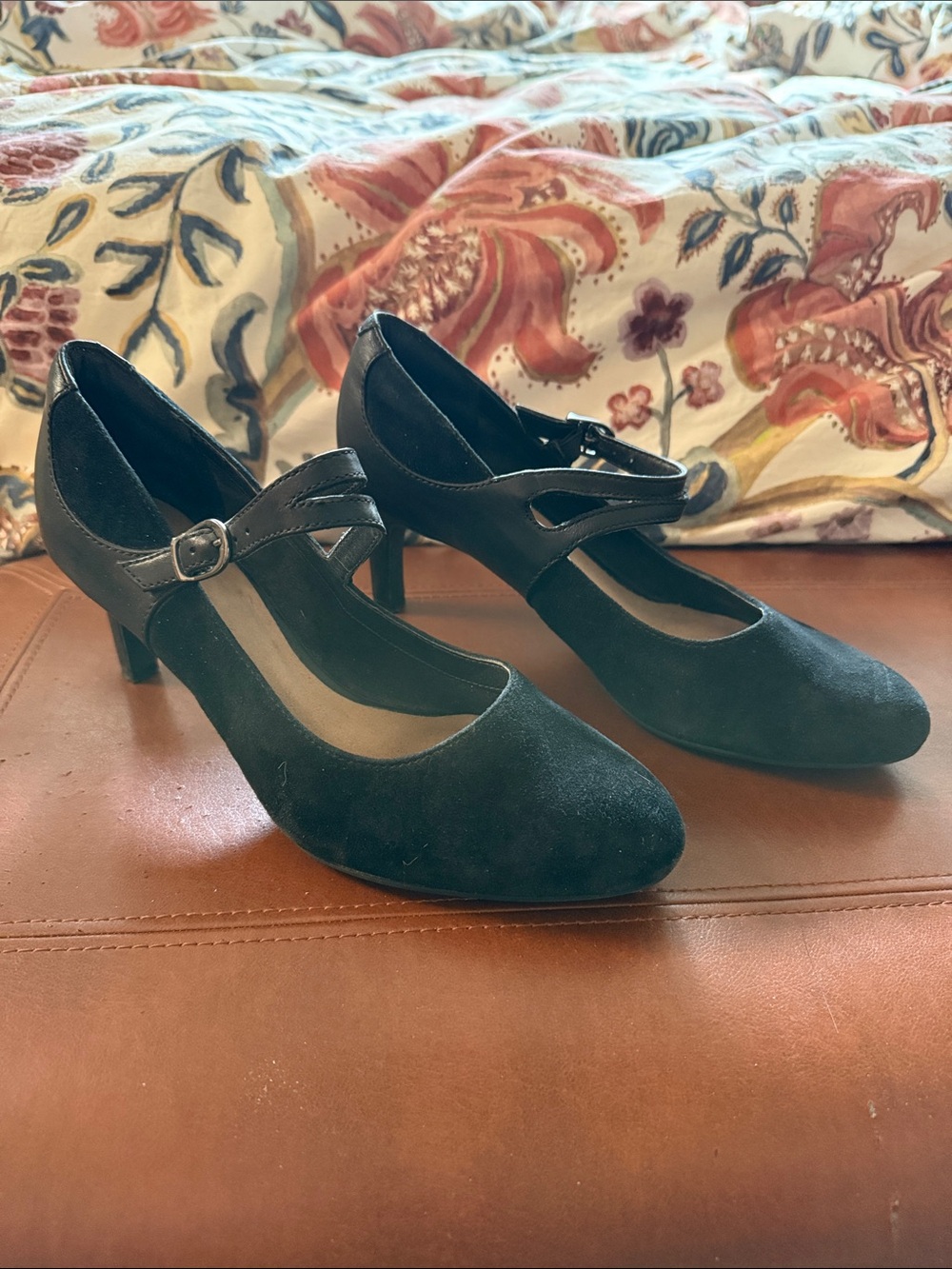 Clarks Black Mary Jane Heels